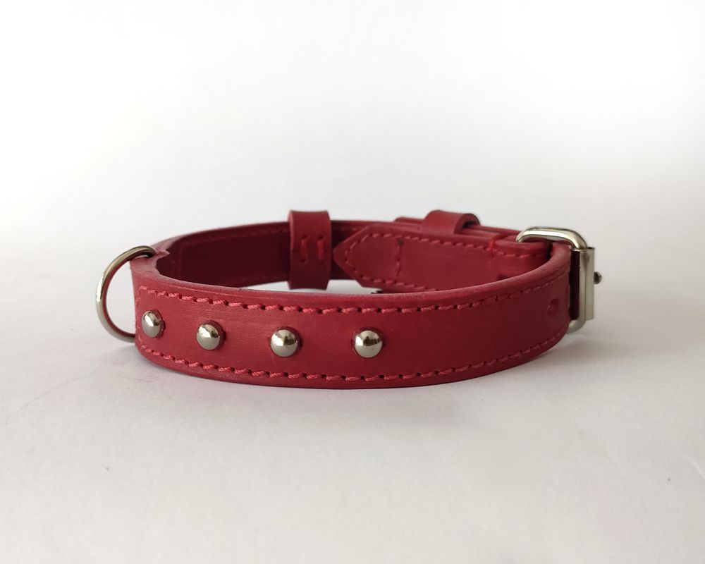 Studded leather collar 